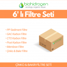 Çinko & Bakır Filtre Seti - 6'lı Set - SERVİS DAHİL