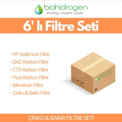 Çinko & Bakır Filtre Seti - 6'lı Set - SERVİS DAHİL